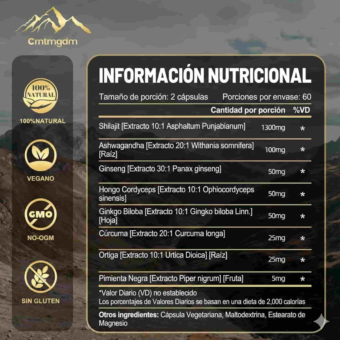 Shilajit Extra Strength- Bienestar emocional, reducción del estrés y equilibrio mental