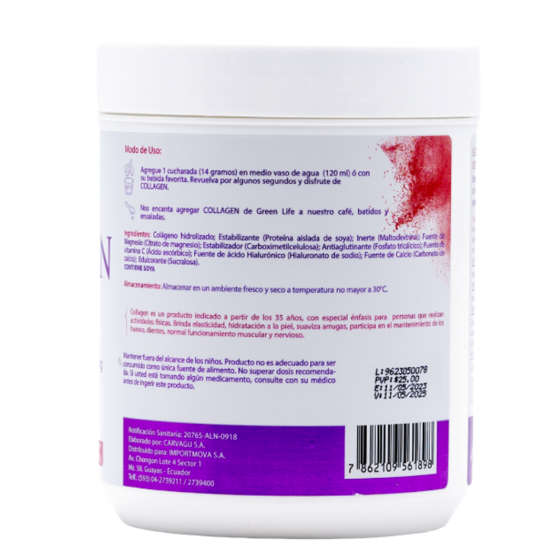 Colágeno hidrolizado para mujeres + Magnesio + Vitamina C + Ácido hialurónico + Calcio